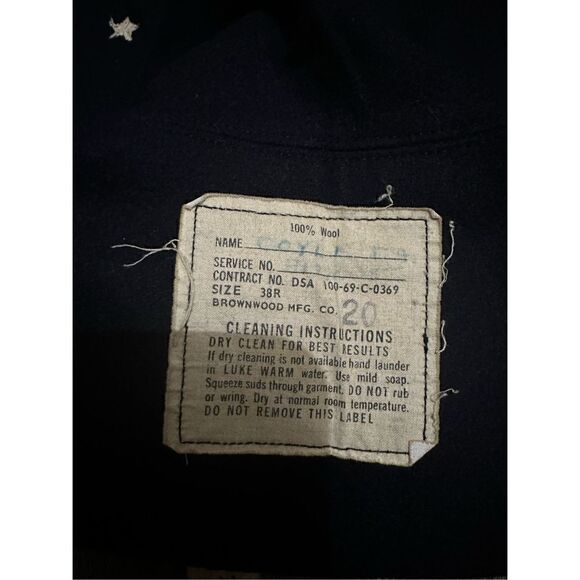 Vintage Military Wool USS Ranger Enlisted Top and Pants Navy Wool Wide Leg Sz 30 - Picture 11 of 15